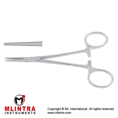 Halsted-Mosquito Haemostatic Forcep Straight - 1 x 2 Teeth Stainless Steel, 14.5 cm - 5 3/4"